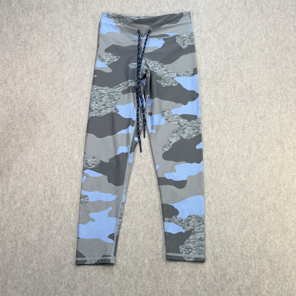 Aerie Leggings Womens S Blue Camo Athleisure Gorpcore Sporty Casual Activewear